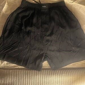 Balenciaga Black Jacquard Logo Shorts- Unisex